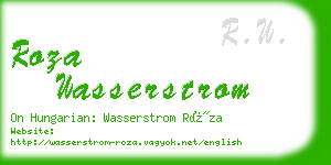 roza wasserstrom business card